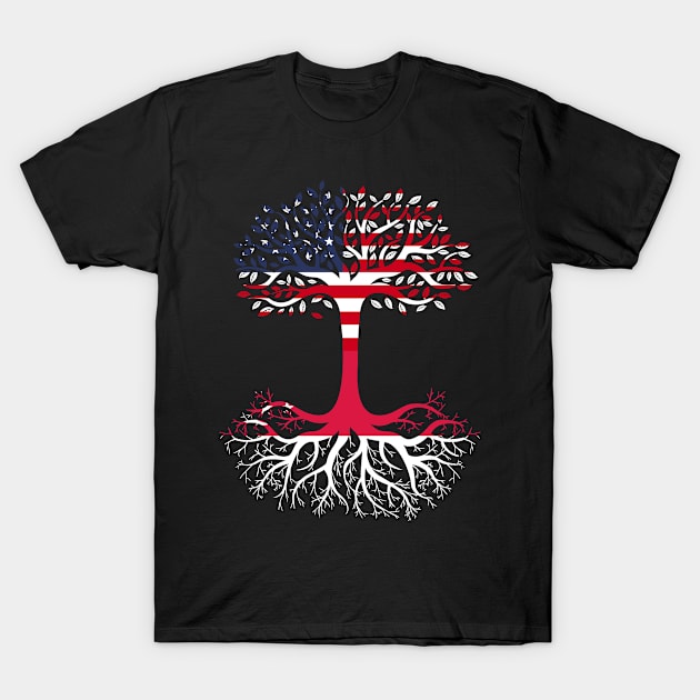 American Grown Singapore Roots Singapore Flag T-Shirt by BramCrye